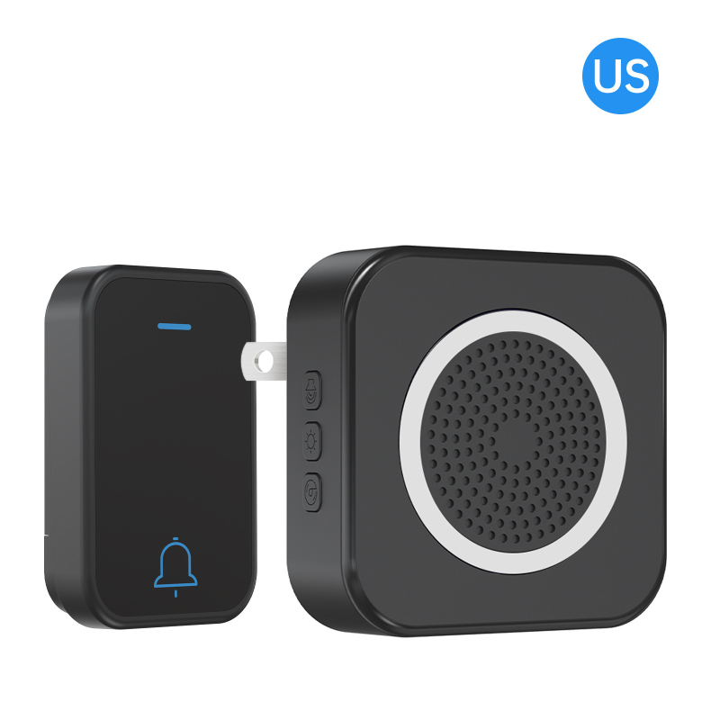 Sonerie wireless cu telecomandă, alimentare la rețea 110-250V, sonerie 63, consum 0.2W, potrivit pentru casă, birou, centru de îngrijire, hotel