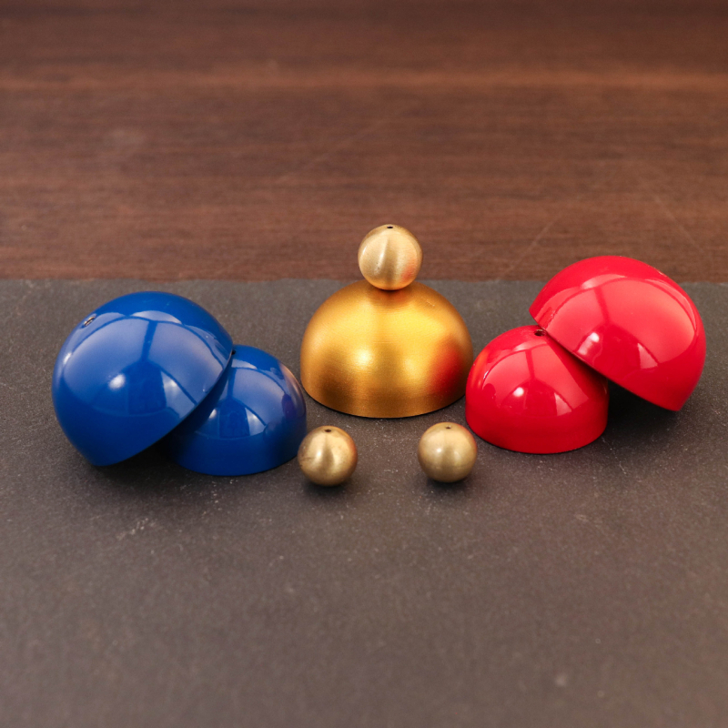 Candy-Colored Three-Tone All-Brass Dopamine mali zvono za vrata, dodatak s perlicama i bakrenim privjeskom (Model 59)