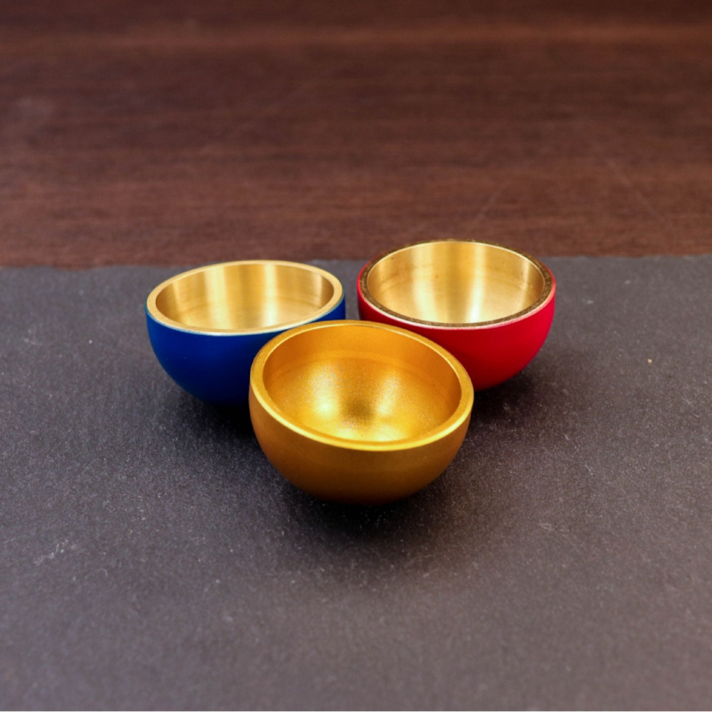 Candy-Colored Three-Tone All-Brass Dopamine mali zvono za vrata, dodatak s perlicama i bakrenim privjeskom (Model 59)