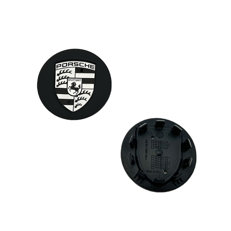 Capac central de hub pentru Porsche cu etichetă de culoare, plastic, Yun xi, compatibil cu Porsche
