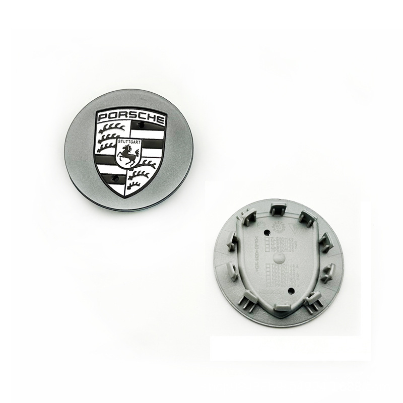 Capac central de hub pentru Porsche cu etichetă de culoare, plastic, Yun xi, compatibil cu Porsche