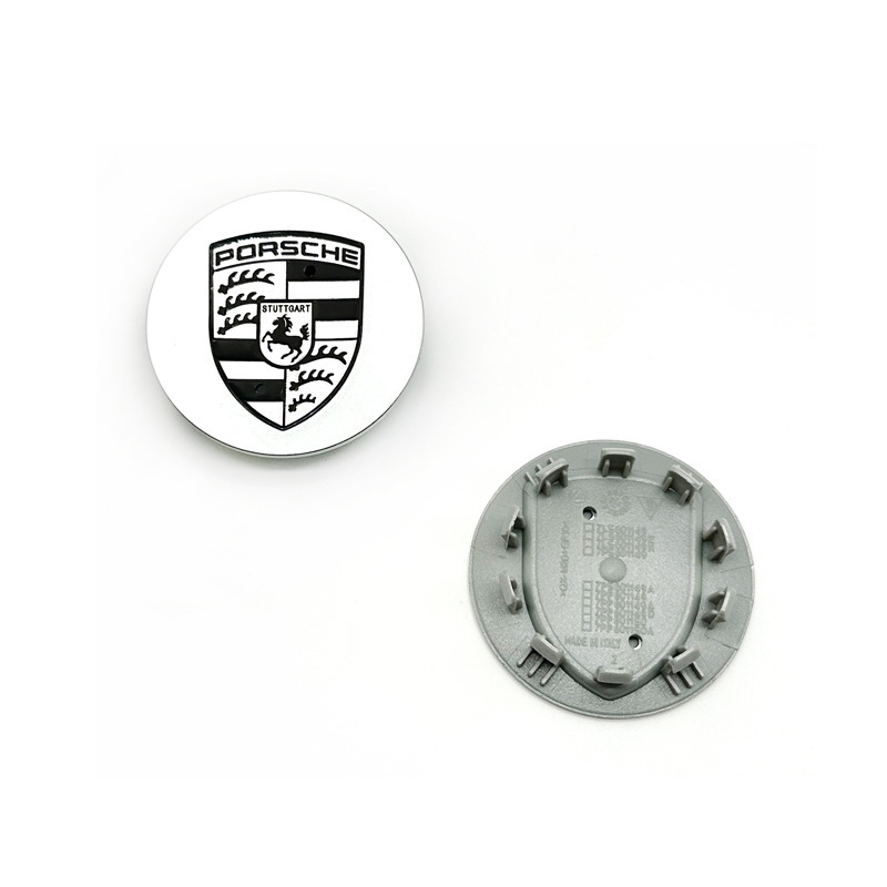 Capac central de hub pentru Porsche cu etichetă de culoare, plastic, Yun xi, compatibil cu Porsche