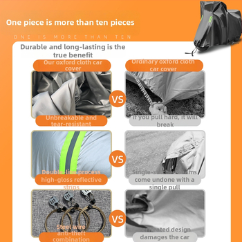 Motorkerékpár védőhuzat mindenkori univerzális, Oxford anyag 210D ezüst bevonattal, vízálló, UV-álló, porálló, elektromos autók, motorok és kerékpárok számára