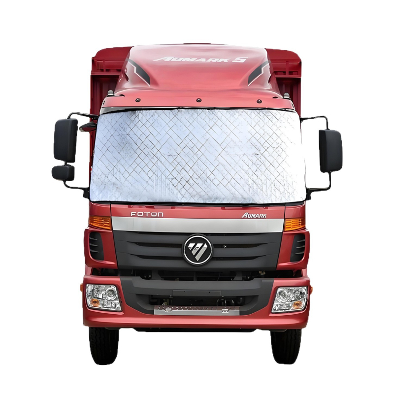 Kamion első szélvédőjének hóvédő takarója, alumíniumfólia, univerzális, beépített telepítés, 300 g, vastagodott stílus