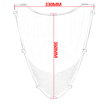 Prednje vjetrobransko staklo za motocikl Kawasaki Ninja ZX-6R ZX-10R – PC plastika, mehaničko ubrizgavanje, težina 0,65 kg