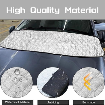 Zastita za prednje staklo automobila za sve sezone - univerzalna prilagodba, debeli dizajn, jednobojna, štiti prednje staklo