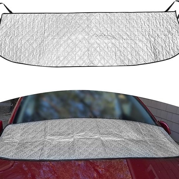 Zastita za prednje staklo automobila za sve sezone - univerzalna prilagodba, debeli dizajn, jednobojna, štiti prednje staklo