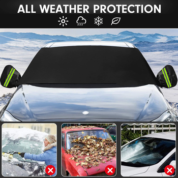 Acoperire de zăpadă pentru mașină din țesătură Oxford cu strat PVC; personalizabil; design îngroșat; instalare prin sistem Card-in; potrivire universală