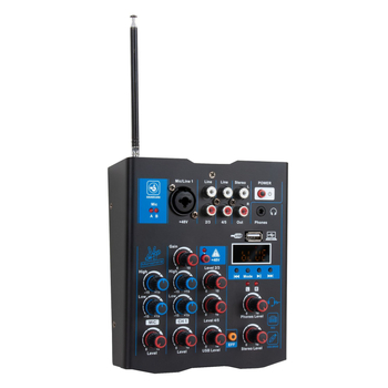 Mixer cu 4 canale, microfon wireless, interfață de sunet USB, înregistrare, Bluetooth