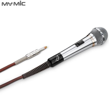MY MIC vezetékes dinamikus mikrofon, fém testtel, színpadra, KTV-re és otthoni karaokehoz