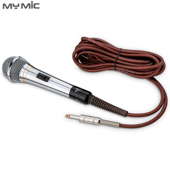 MY MIC vezetékes dinamikus mikrofon, fém testtel, színpadra, KTV-re és otthoni karaokehoz