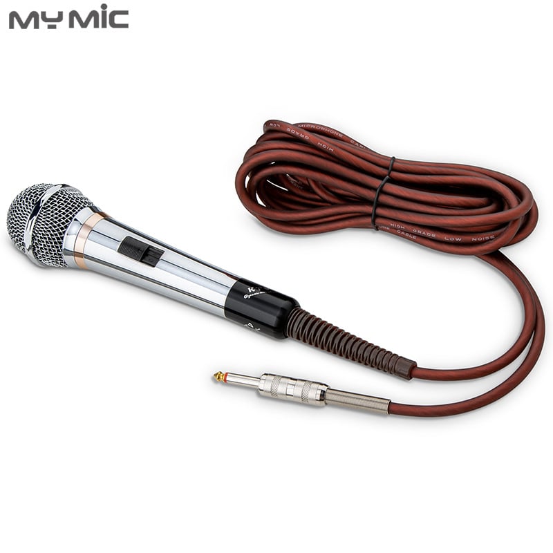 MY MIC vezetékes dinamikus mikrofon, fém testtel, színpadra, KTV-re és otthoni karaokehoz