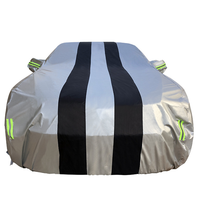 Husa auto Oxford cu model color-block, impermeabilă și protecție UV, universală pentru toate anotimpurile, personalizabilă, protecție împotriva prafului