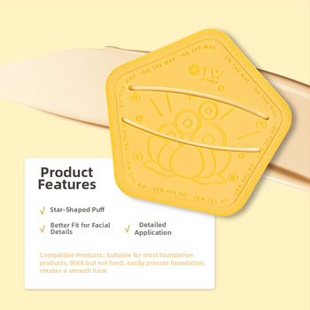 otw Púdrový puff na suchú aj mokrú aplikáciu – extrémne mäkký PU bez latexu, kapkovitý a nepravidelný tvar, 1 balenie