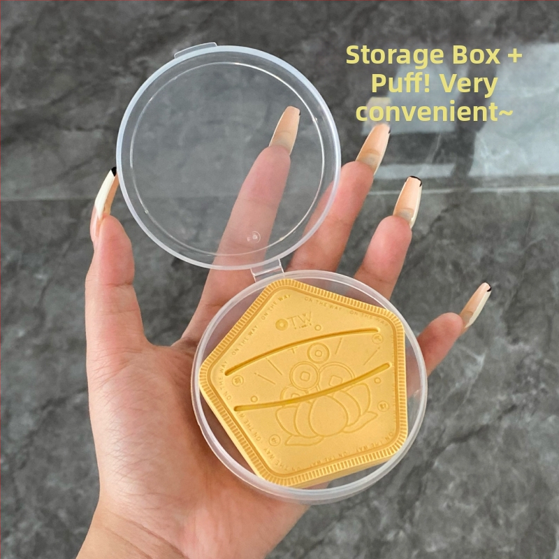 otw Púdrový puff na suchú aj mokrú aplikáciu – extrémne mäkký PU bez latexu, kapkovitý a nepravidelný tvar, 1 balenie