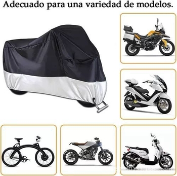 Motorkerékpárvédő - esőálló és UV-védelmet nyújtó, selyem-poliészter anyagú, beépített lopás elleni csattal