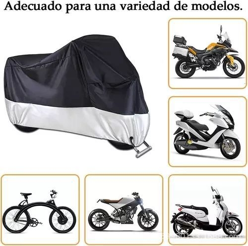 Motorkerékpárvédő - esőálló és UV-védelmet nyújtó, selyem-poliészter anyagú, beépített lopás elleni csattal