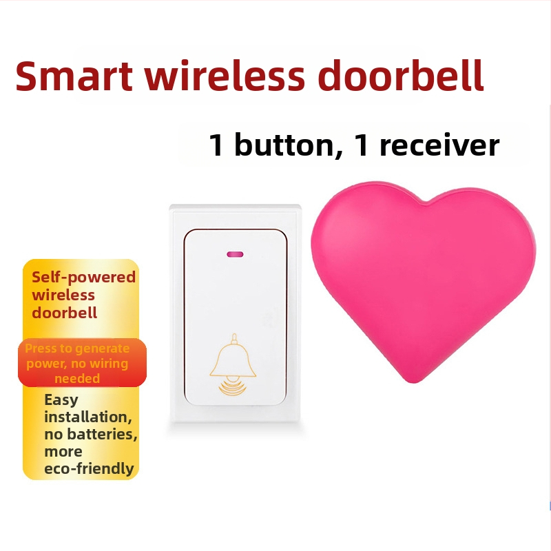 Kangfute Comfortech CMF268RED Bezdrôtový zvonček do dverí — sieťové napájanie s vlastným zdrojom, AC85–260V, 38 melódií, 0.5 W, vhodné pre domáce/office použitie