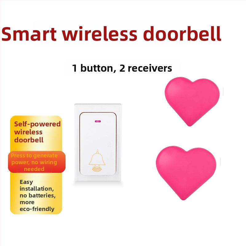 Kangfute Comfortech CMF268RED Bezdrôtový zvonček do dverí — sieťové napájanie s vlastným zdrojom, AC85–260V, 38 melódií, 0.5 W, vhodné pre domáce/office použitie