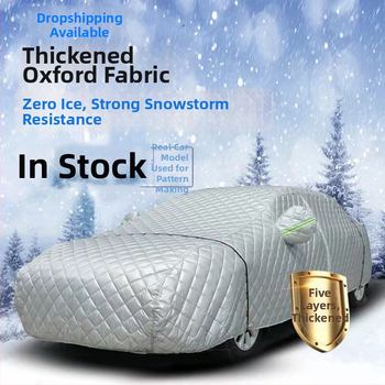 Husă auto din catifea de bumbac îngroșată, acoperire completă pentru toate anotimpurile, protecție solară, anti-grindină și anti-șocuri, 6 kg, pentru sedan, off-road și vehicule comerciale