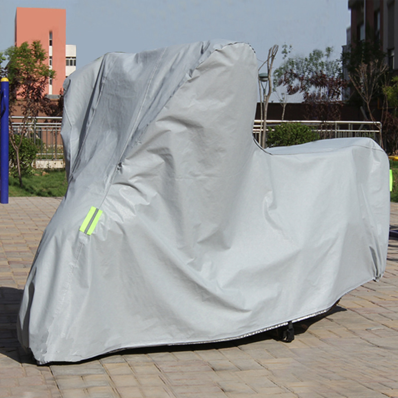Mind az évszakokra szóló univerzális motorkerékpár-takaró – vízálló, szélálló, UV-védelem; anyag: alumínium-fólia; alkalmas motorkerékpárokhoz, elektromos kerékpárokhoz és kerékpárokhoz; márka: Yufeng
