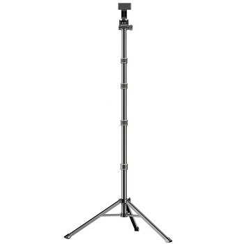 Tripod metal pentru transmisie live, 5 secțiuni, înălțime 200 cm, sarcină 3 kg, diametre 25/22/19/16/14 mm