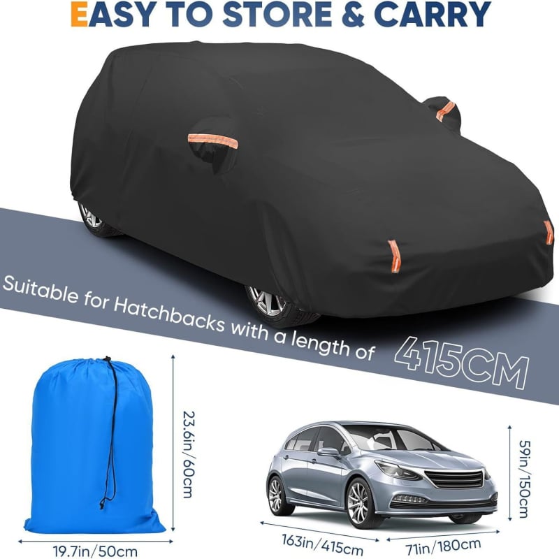 Pokrov za automobil od debelog pamukastog baršuna; vodootporan; otporan na sunce; prašinu; snijeg; potpuno pokrivanje vozila; prilagodljivo