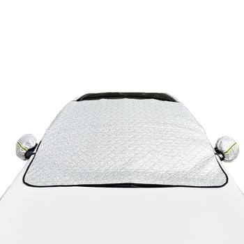 Univerzalni navlaka za vjetrobran automobila protiv snijega s aluminijskom folijom, PP pamukom i netkanom tkaninom, karirani uzorak, 450 g