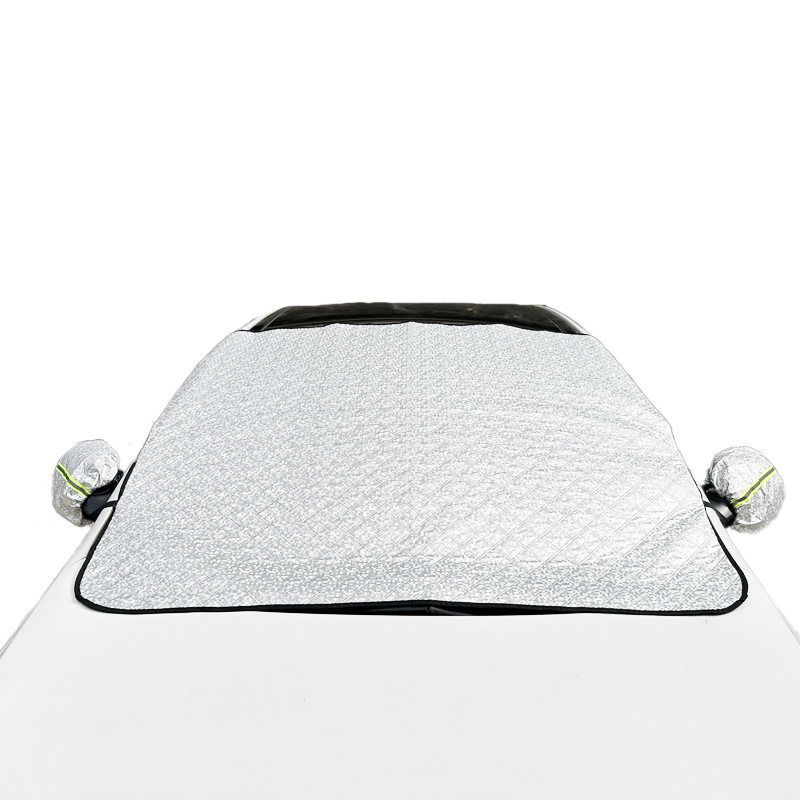 Univerzalni navlaka za vjetrobran automobila protiv snijega s aluminijskom folijom, PP pamukom i netkanom tkaninom, karirani uzorak, 450 g