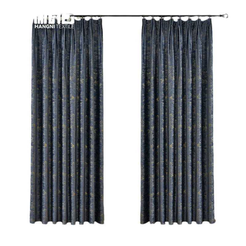 Baršunaste zavjese s brončanim otiskom i poluotamnjenjem 40-70% | Poliester