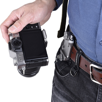 Kuka na pás pre fotoaparát – hliníková zliatina, Jing Shengda, JMSD1, nosnosť 20 kg, kompatibilná s foto taškami a popruhmi