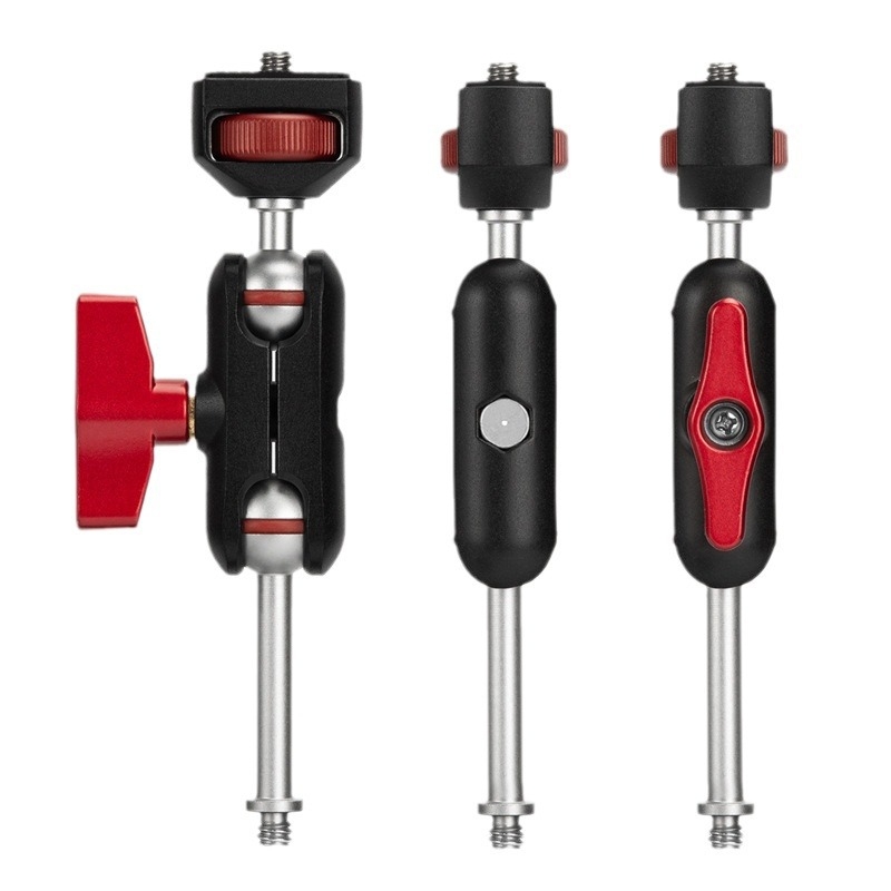 Accesorii pentru fotografie: Manizek-239 braț rotund cu cap magic din aliaj de aluminiu și clip pentru mazăre; Model Manizek-239; Material: aliaj de aluminiu; Încărcare maximă <2kg; Greutate 0.08kg