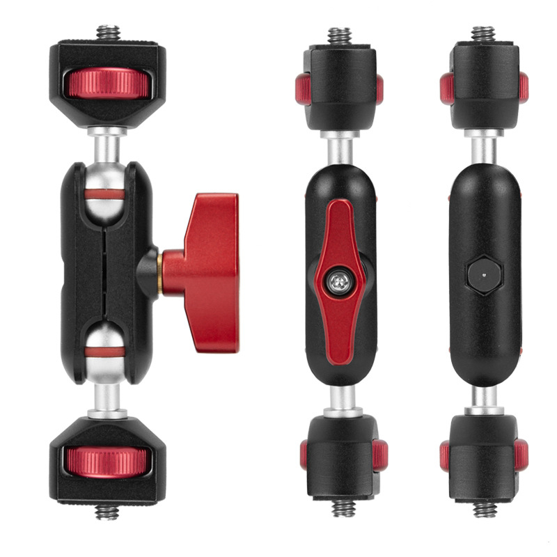 Accesorii pentru fotografie: Manizek-239 braț rotund cu cap magic din aliaj de aluminiu și clip pentru mazăre; Model Manizek-239; Material: aliaj de aluminiu; Încărcare maximă <2kg; Greutate 0.08kg