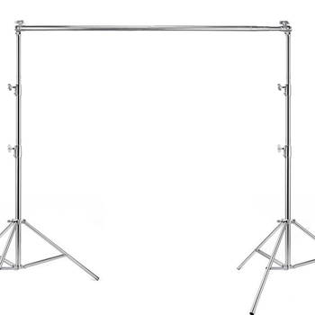 Σταντ φόντου φωτογραφίας από ανοξείδωτο ατσάλι, φόρτος 8 kg, 3-τμηματική τηλεσκοπική ράγα, διαμέτρους σωλήνων 35/30/25 mm, βάρος 7 kg