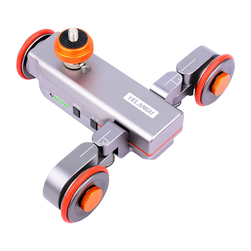 Șină electrică pentru DSLR și telefon inteligent cu telecomandă wireless, aliaj de aluminiu, sarcină până la 3 kg, modelul L4X, YELANGU Wolf King, compatibil cu toate camerele DSLR și DV de acasă, filmare pe linie dreaptă și curbată