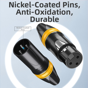 Choseal/Akihabara XLR samec a samica, trojžilný, vyvážený mikrofonný signál – káblové príslušenstvo