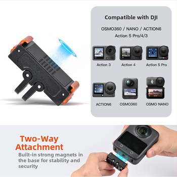 Aluminijska legura magnetska baza s brzim otpuštanjem za DJI Action6/3/4/5 Pro Nano