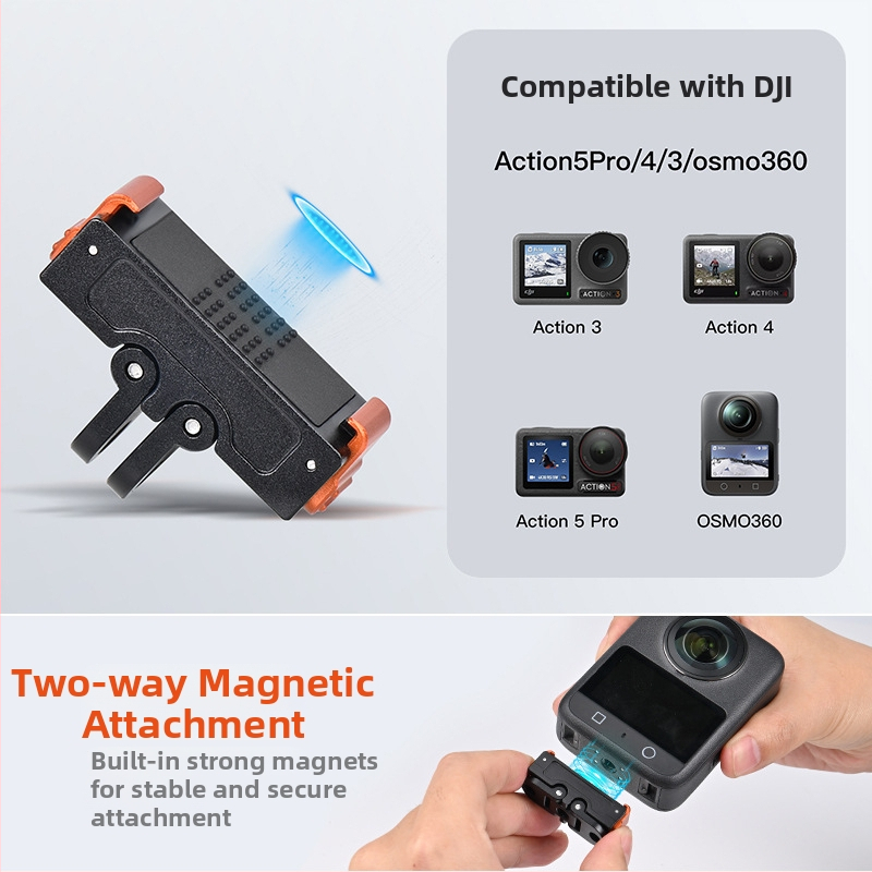 Aluminijska legura magnetska baza s brzim otpuštanjem za DJI Action6/3/4/5 Pro Nano