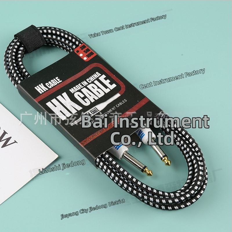 Pleteni gitarni audio kabel, 3 m, kabel za smanjenje buke za električne gitare i bas gitaru