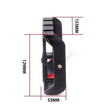 Rukoväť pre mobilný telefón s 1/4-palcovým závitom – plastová, nosnosť do 2 kg, hmotnosť 0,13 kg, na nahrávanie videa a živé vysielanie