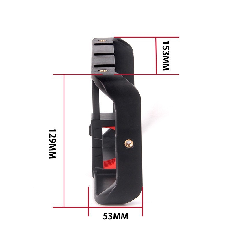 Rukoväť pre mobilný telefón s 1/4-palcovým závitom – plastová, nosnosť do 2 kg, hmotnosť 0,13 kg, na nahrávanie videa a živé vysielanie