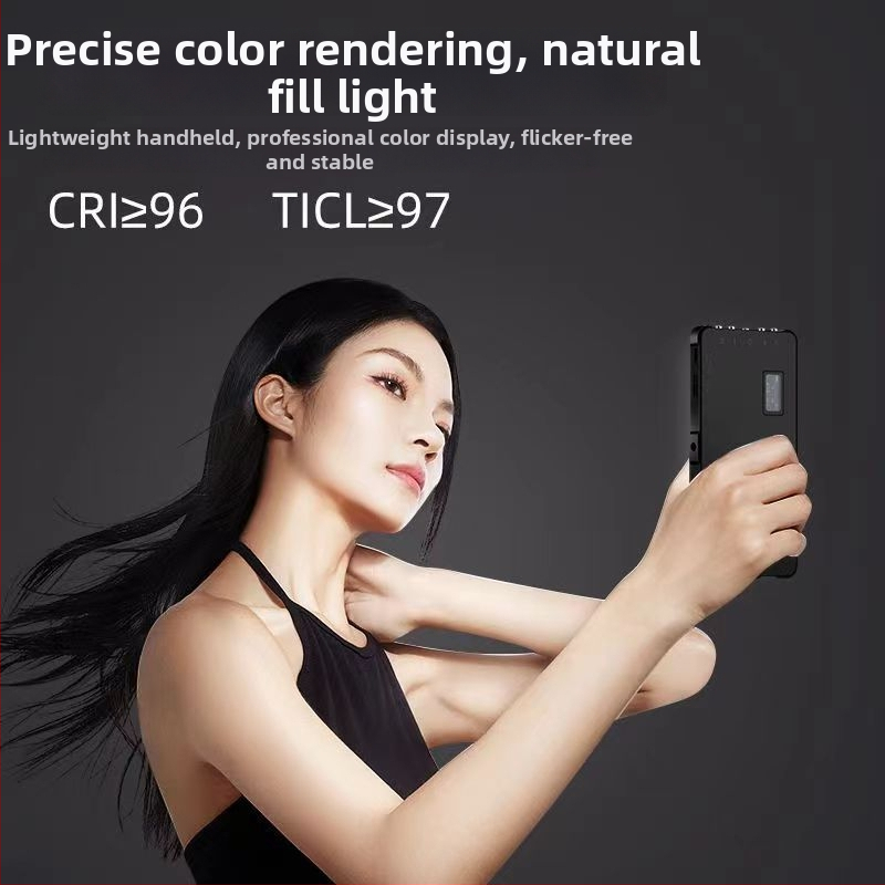 Prijenosno osvjetljenje za fotografiju za prijenos uživo s dvostrukom temperaturom boje, podesiva svjetlina, 15W LED, litij-ionska baterija 3,7V