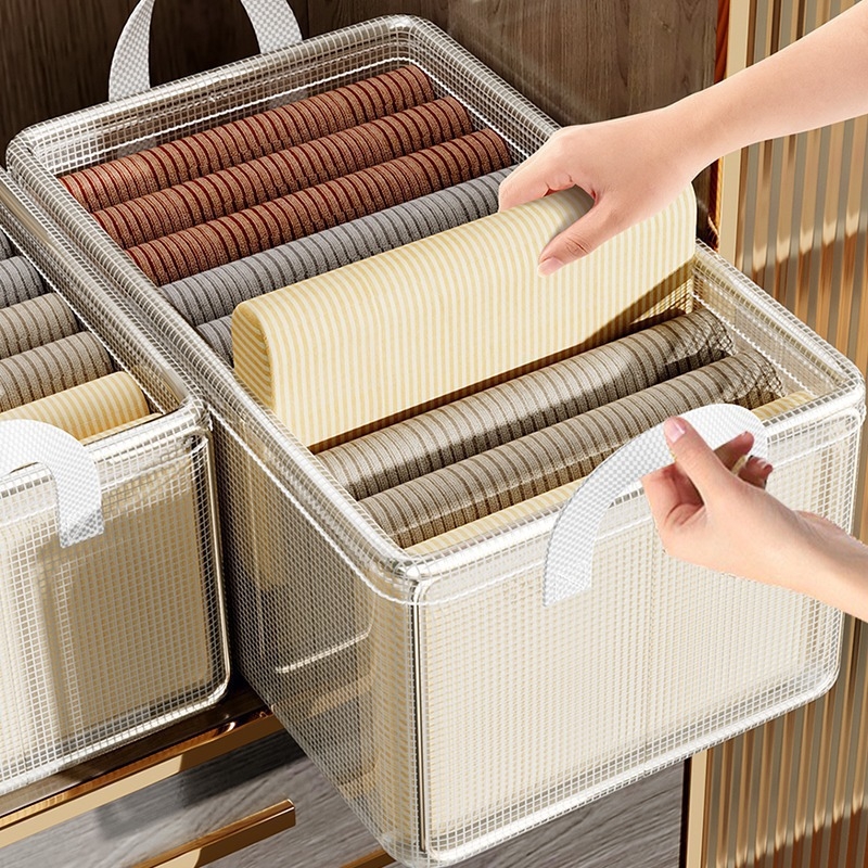 Kutija za pohranu donjeg rublja, sklopiva, PVC mreža, kapacitet 25–27 L, moderni minimalistički stil