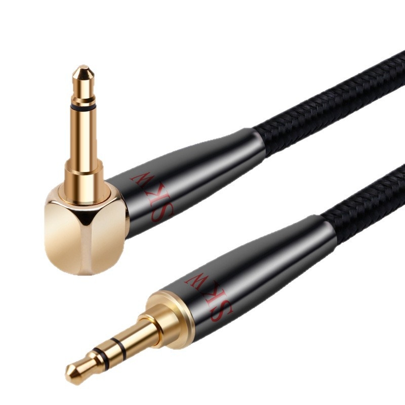 Skw cablu audio AUX din cupru monocristalin 6N, conectori placati cu aur de 3,5 mm, pentru laptop și dispozitive mobile