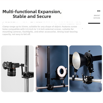 Hawkbill Clamp – accesoriu de extindere, aliaj de aluminiu, fixare tip C, braț multifuncțional, greutate 470 g