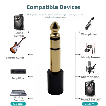 Audio adaptér 6,5 mm na 3,5 mm – Zhongyitong, audio/video konektory, prevádzková teplota -20 až 60 °C, bez certifikátu