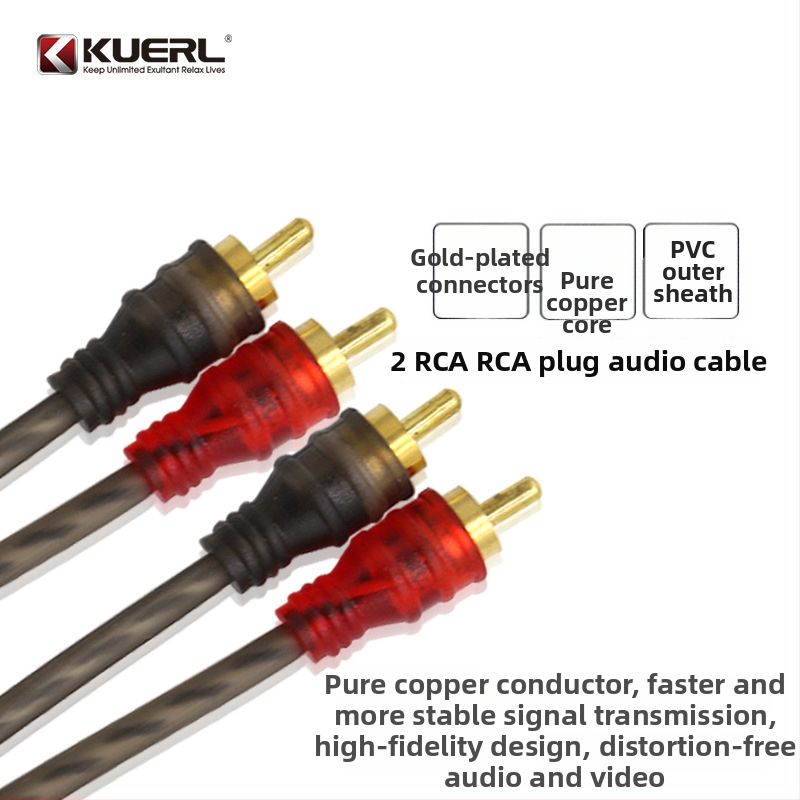 KUERL/Cool and Happy cablu RCA din cupru pur pentru audio și video auto