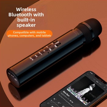 K8 profesionalni mikrofon s ugrađenom zvučnom kartom i Bluetooth 5.0, raspon frekvencija 60 Hz–15 kHz, SNR ≥85 dB