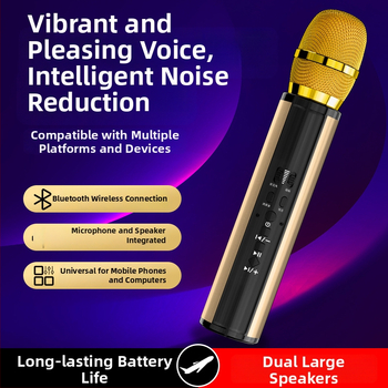 K8 profesionalni mikrofon s ugrađenom zvučnom kartom i Bluetooth 5.0, raspon frekvencija 60 Hz–15 kHz, SNR ≥85 dB