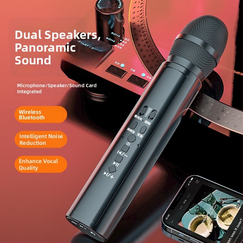 K8 profesionalni mikrofon s ugrađenom zvučnom kartom i Bluetooth 5.0, raspon frekvencija 60 Hz–15 kHz, SNR ≥85 dB